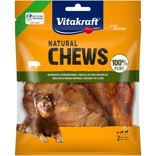 Vitakraft Natural Chews prirodne svinjske u&scaron;i - 2 komada (44 g) Cijene