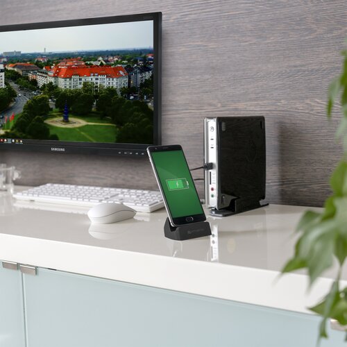 4SMARTS Magnetna Polnilna Postaja GRAVITYDock + Lightning in Micro-USB Priključek 10.5W - črn Slike