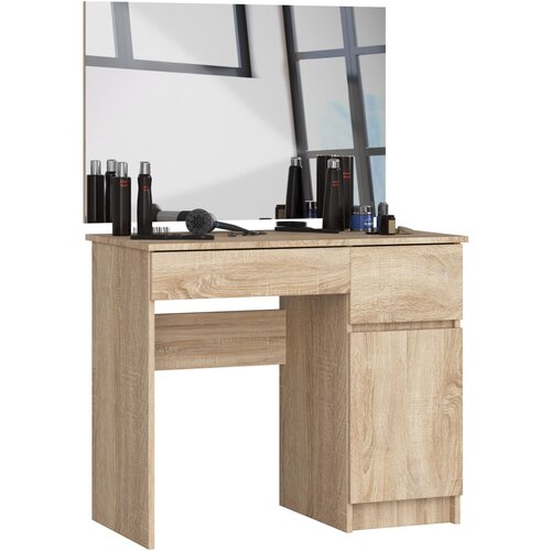 AKORD toaletna miza z ogledalom clp P-2/SL 900x600 desno sonoma hrast, (21713534) Cene