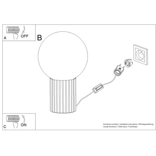 Sollux SL.1751 - Stona lampa HALO 1xG9/8W/230V prečnik 12 cm crvena Slike