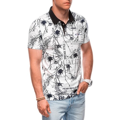 Edoti Printed Men&amp;#039;s Polo Shirt Slike