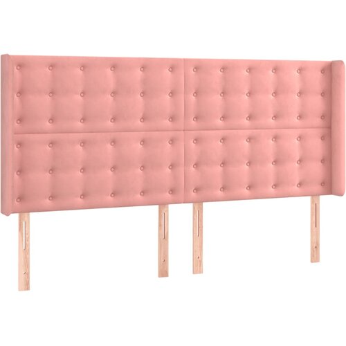  LED uzglavlje ružičasto 203x16x118/128 cm bar&amp;scaron;unasto Slike