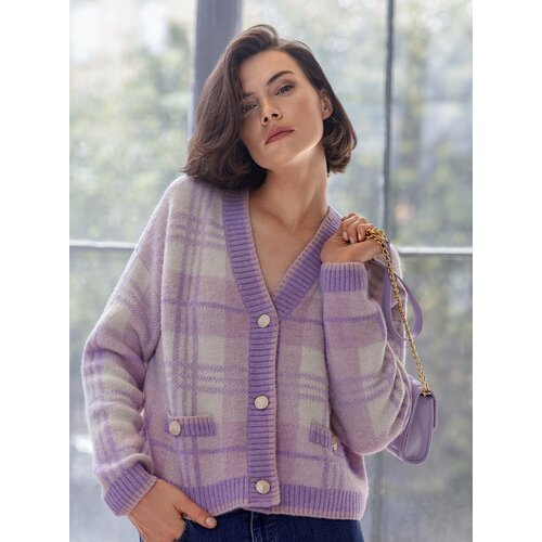 Orsay Light Purple Women's Check Cardigan - Women's Cijene