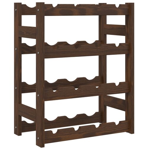 vidaXL Stojalo za vino 16 steklenic rjava trdna borovina, (20968700) Cene