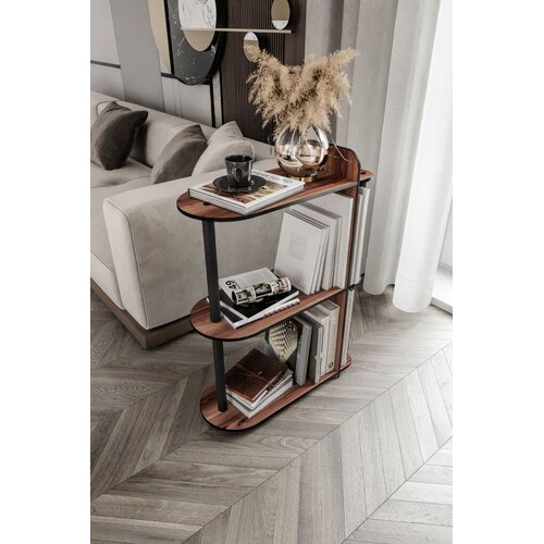 Hanah home Polica za knjige Kaiteki, 24x82x8 cm, Boja oraha Cene