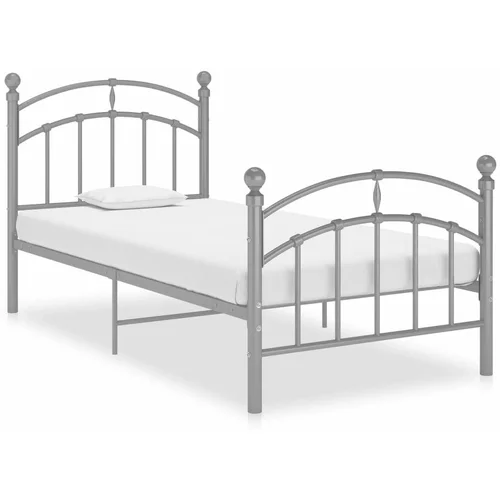  za krevet sivi metalni 100 x 200 cm