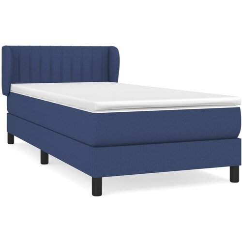  Box spring postelja z vzmetnico modra 90x200 cm blago Cene