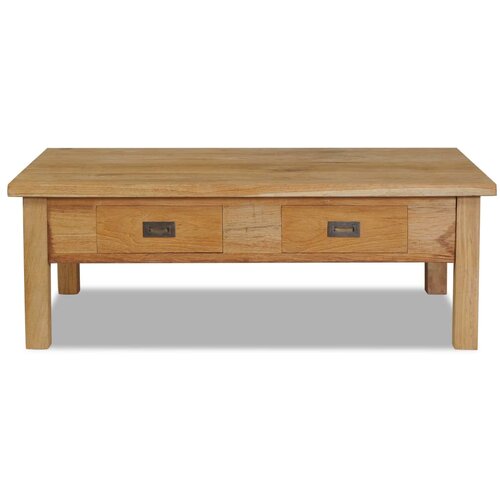 Maison Chic Klubska mizica - kavna mizica - Nizka mizica iz trdne tikovine 100x60x35 cm, (21754529) Slike