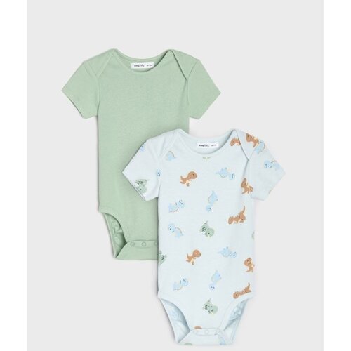Sinsay Pamučni body s motivom dinosaura 2 pack Slike