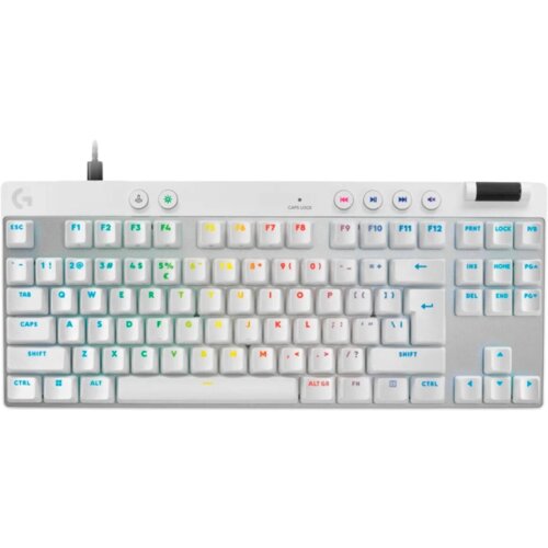 Logitech G PRO X TKL RAPID Gaming Keyboard - WHITE - US INT'L - USB - EMEA28i-935 - LINEAR Cene