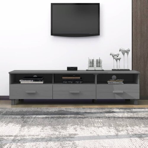 vidaXL TV omarica temno siva 158x40x40 cm trdna borovina Cene