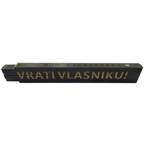  Zidarski metar (Duljina: 2 m, Natpis: Vrati vlasniku!, Boja: Crne boje) Slike