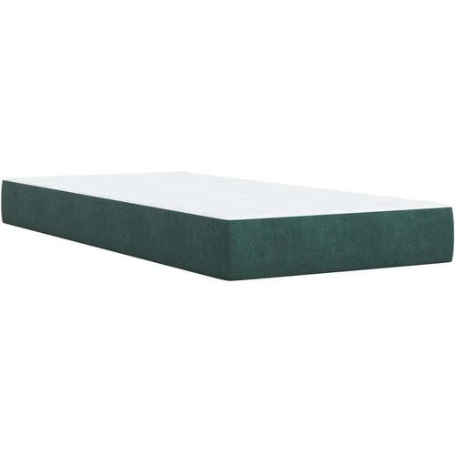 vidaXL Box spring krevet s madracem tamnozeleni 90x200 cm bar&scaron;unasti Cijene