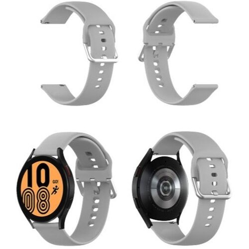 Chameleon Silikonski pašček za Samsung Watch4, 20 mm, siva Cene