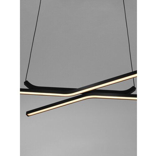 Nova Luce Mat črna aluminijasta LED zatemnitvena viseča svetilka Akro &amp;ndash; Slike