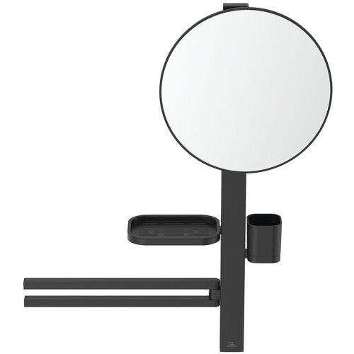 Ideal Standard Mat crna metalna zidna kupaonska polica ALU+ – Cijene