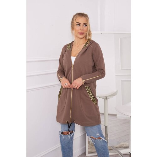Kesi Sweatshirt with decorative mocha tape Slike