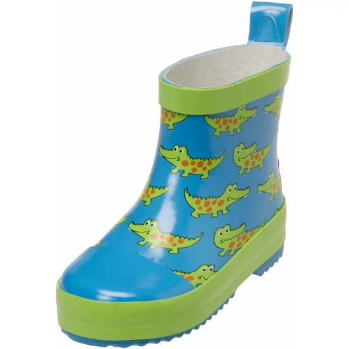 Playshoes Gumene čizme 'Krokodil' plava / zelena / crvena