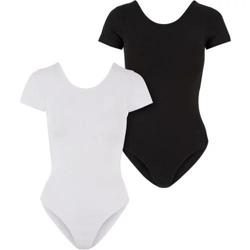 UC Ladies Women's Organic Stretch Jersey Body - 2-Pack White+Black