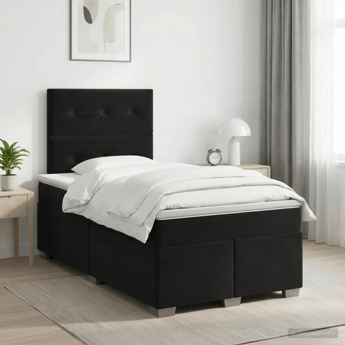  Boxspring krevet s madracem Crna 120 x 200 cm Bar&scaron;un - Crna 120 x 200 cm Pro&scaron;iveno gumbima Cijene