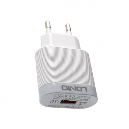 Ldnio A303Q USB 5V/3A FAST QC 3.0 microUSB beli punjač za mobilni telefon Cene