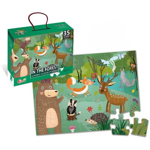 Merx Puzzle &amp;scaron;umske životinje &amp;ndash; 35 delova Slike