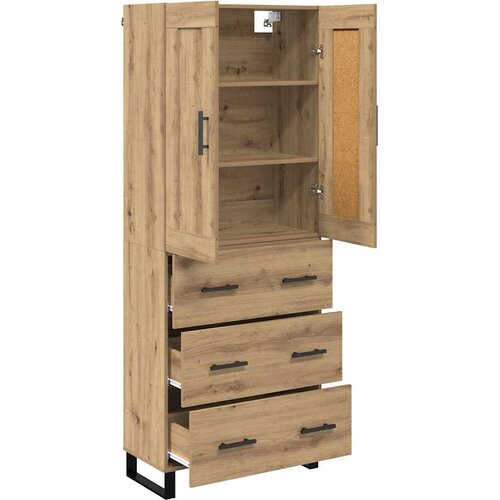  Highboard 2 kom. Umjetnički hrast 69,5 x 34 x 180 cm Slike