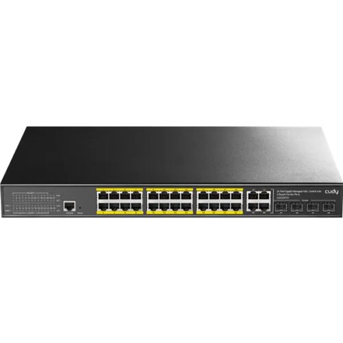 Cudy GS2028PS4 Managed L2 Gigabit Ethernet (10 /100 /1000) Power over Ethernet (PoE) 1U Black Slike