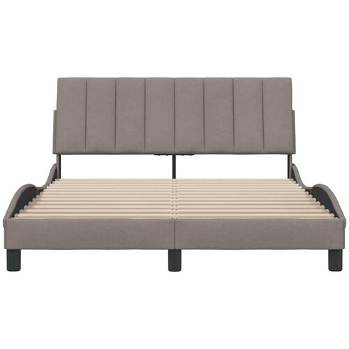 VidaXL Okvir za krevet bez madraca smeđesivi 140x200 cm od tkanine Slike