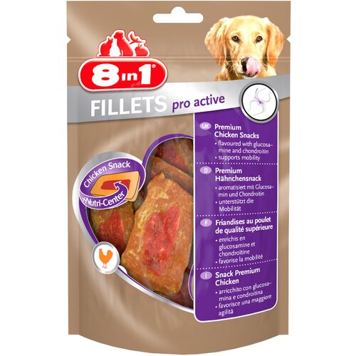 8in1 Fillets Pro Active 80 g - Varčno pakiranje: 3 x S Cene