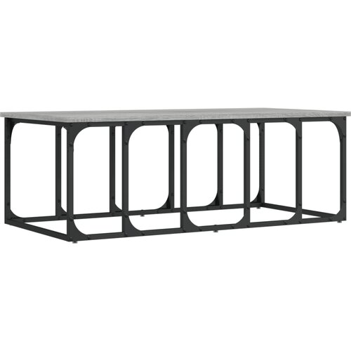 Maison Chic Klubska mizica - kavna mizica - Nizka mizica siva sonoma 100x50x35,5 cm inženirski les, (21753121) Slike