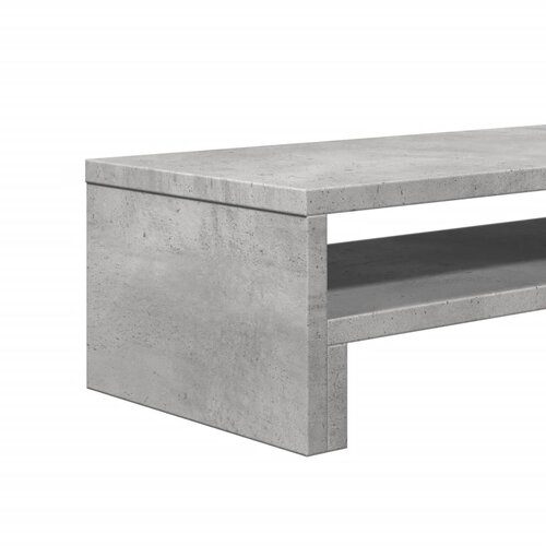  Stalak za monitor siva boja betona 54x22x15 cm drveni Slike