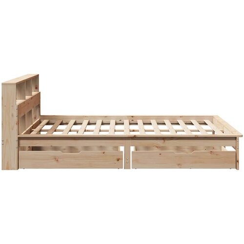  Krevet s regalom za knjige bez madraca 120x190 cm od borovine Slike