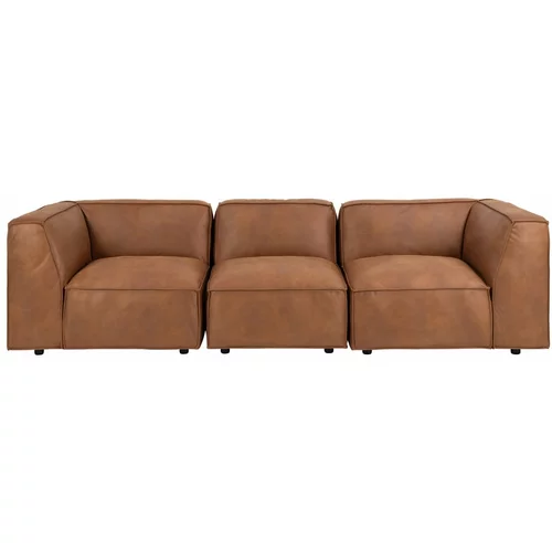 Bonami Selection Konjak smeđa sofa od imitacije kože 282 cm Fairfield Kentucky –