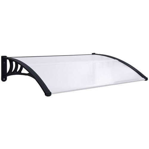  Nadstre&amp;scaron;nica za vrata crna i prozirna 120 x 80 cm PC Slike