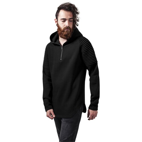 Urban Classics Terry Hoody pleat sleeves black Slike