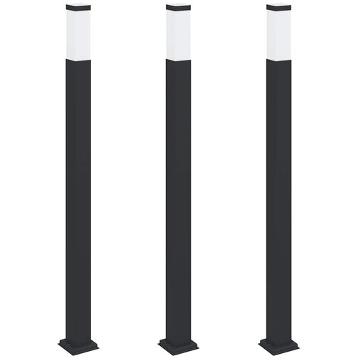 VidaXL Stupić za zidne lampe 3 kom 110 cm crne IP44 Slike