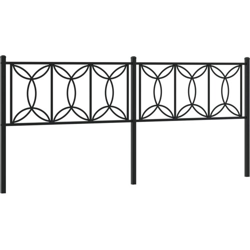 vidaXL Kovinsko posteljno vzglavje črno 200 cm, (21251503) Cene