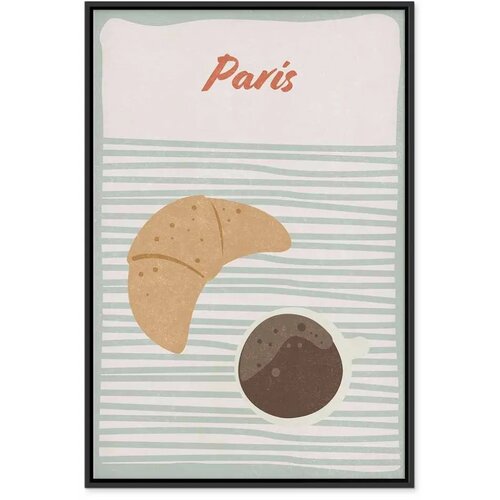  Slika - Parisian Breakfast (1 Part) Vertical 60x90 U crnom drvenom okviru Slike