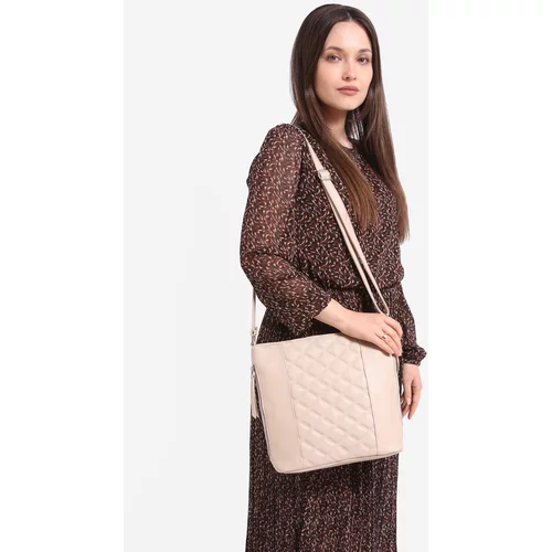 SHELOVET Women's quilted handbag beige
