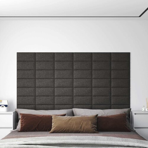  Zidna uzglavlja 12 pcs Tamno siva 30 x 15 cm tkanina Cene