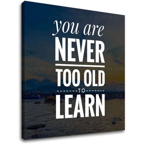  Motivaciona slika na platnu You are never too old (moderne) Slike