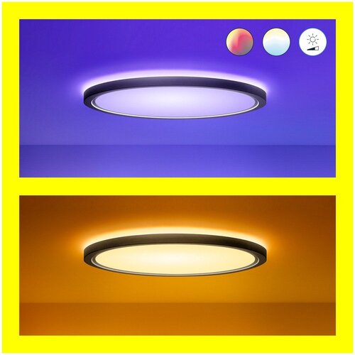 Wiz LED RGB stropno svetlo SUPERSLIM LED/32W/230V Wi-Fi sa prigu&amp;scaron;iva crna Slike