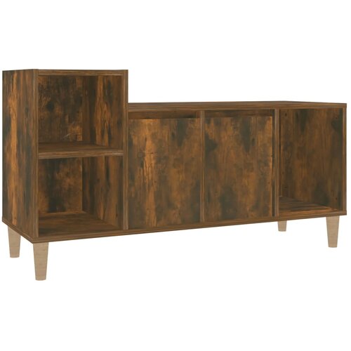 Maison Chic TV omarica - TV stojalo - Televizijska omarica dimljeni hrast 100x35x55 cm inženirski les, (21700751) Slike