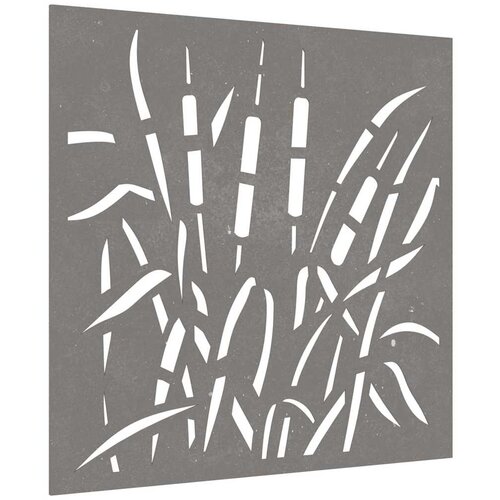  Vrtni zidni ukras 55 x 55 cm čelik COR-TEN s uzorkom trave Slike