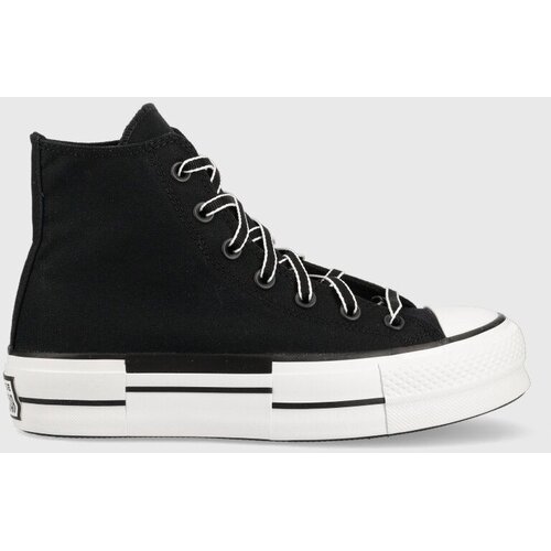 Converse Chuck Taylor All Star Lift Platform Outline Sketch Black/ White/ Black Cene