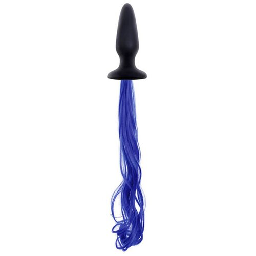 Unicorn Tails silikonska analna kupa sa repićem u plavoj boji NSTOYS0528 Slike