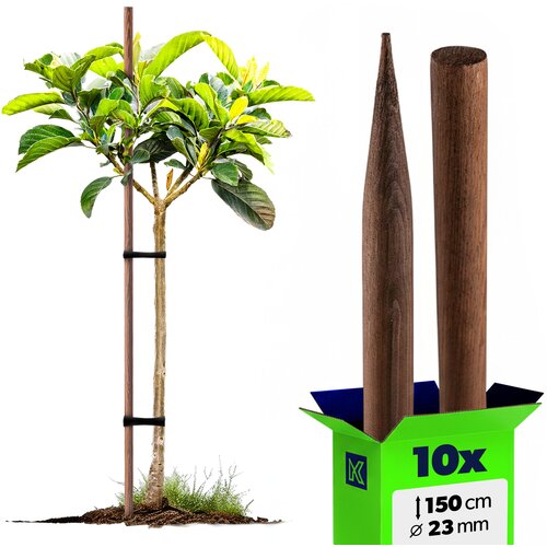 KADAX leseni koli, impregnirani koli, 150 cm, podporne palice, 10 kosov, premer 23 mm, (5000362198) Cene