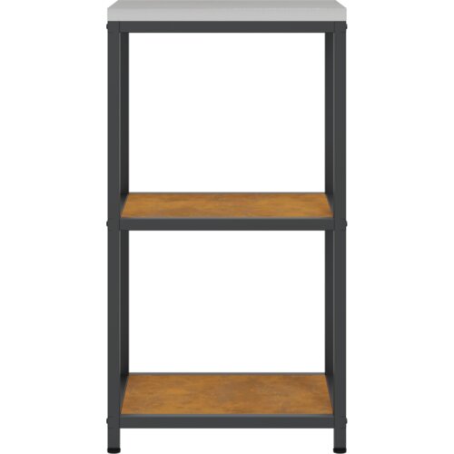 VidaXL polica za skladi&amp;scaron;tenje hrane s policom s pohranom rđa 60 x 50 x 92 cm Slike