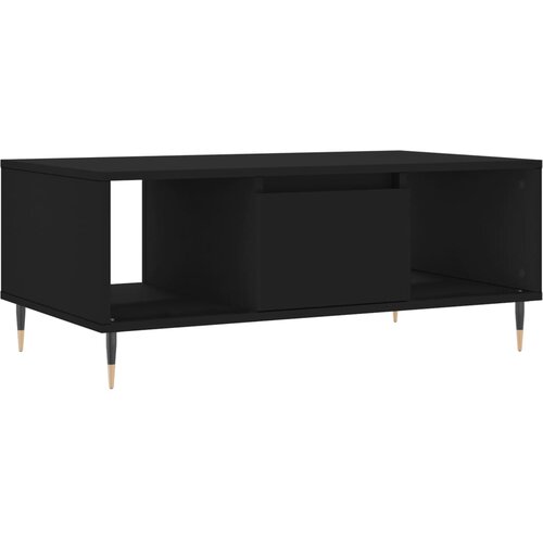 Maison Chic Klubska mizica - kavna mizica - Nizka mizica črna 90x50x36,5 cm inženirski les, (21754747) Cene